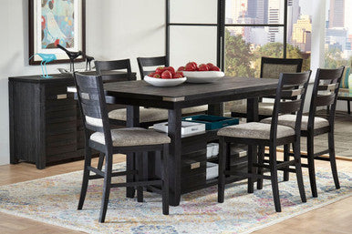 Altavista Rectangle 72" Dining Table with Adjustable Height