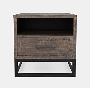 Meridian Distressed Solid Wood End Table