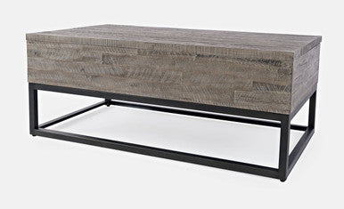 Meridian Distressed Solid Wood Lift-Top Coffee Table