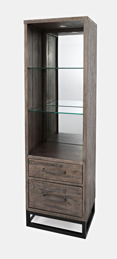 Meridian Distressed Solid Wood Pier Bookcase