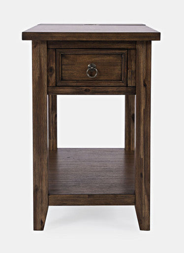 Urban Mission Style USB Charging Side Table