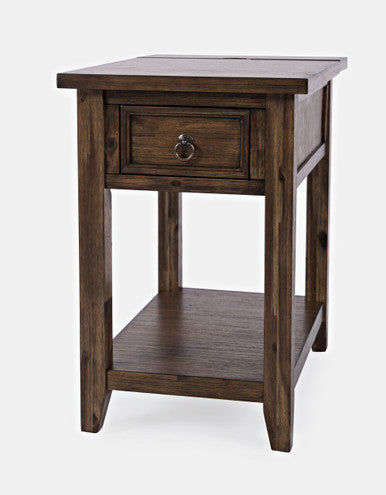 Urban Mission Style USB Charging Side Table