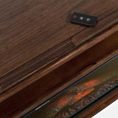 Urban 60" Storage Console TV Stand with Electric Fireplace