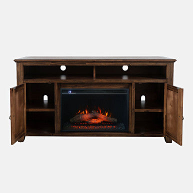 Urban 60" Storage Console TV Stand with Electric Fireplace