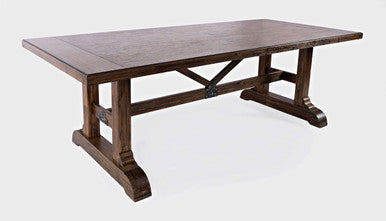 Urban Mission Style 110'' Dining Table with Extension