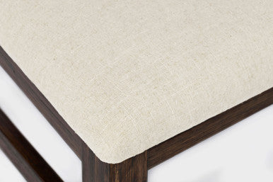 Urban Mission Style 57'' Solid Acacia Upholstered Dining Bench