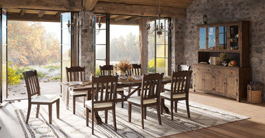 Urban Mission Style 110'' Dining Table with Extension