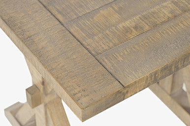 Cedar Circle Modern Distressed Solid Wood Trestle End Table