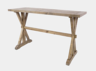 Cedar Circle Modern Distressed Solid Wood Trestle Sofa Table