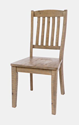 Cedar Circle Solid Wood Slat-Back Dining Chair (Set of 2)