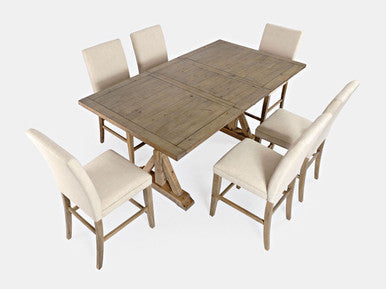 Cedar Circle 7-Piece Counter Height Dining Set with Upholstered Chairs