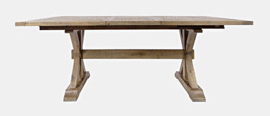 Cedar Circle Solid Wood 78" 7-Piece Dining Set with Slat Chairs