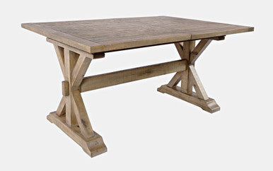 Cedar Circle Modern Rustic Solid Wood Extension 78" Dining Table