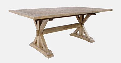 Cedar Circle Modern Rustic Solid Wood Extension 78" Dining Table