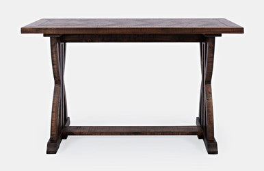 Vista Transitional Herringbone Distressed Acacia Sofa Table