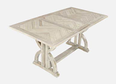 Vista Transitional Herringbone Counter Height Extension Dining Table