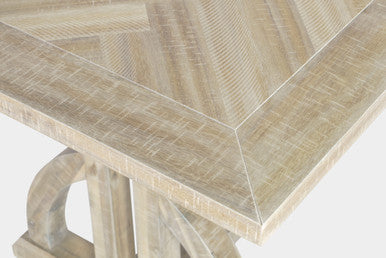 Vista Transitional Herringbone Counter Height Extension Dining Table