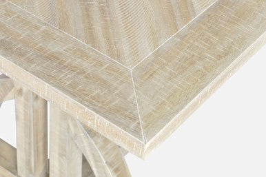 Vista Transitional Herringbone 78" Ash Distressed Dining Table