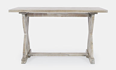 Vista Transitional Herringbone Distressed Acacia Sofa Table