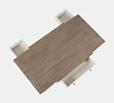 Farmhouse 52" 3-Drawer Coffee Table with Shelf