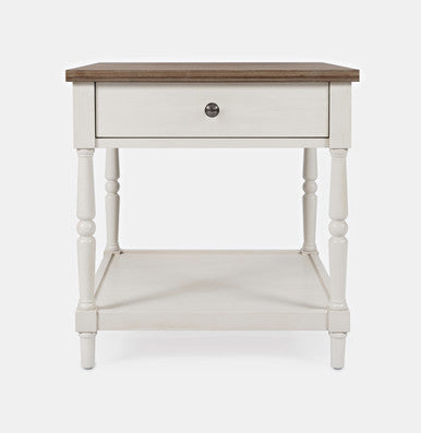 Orchard Country Farmhouse End Table with Drawer