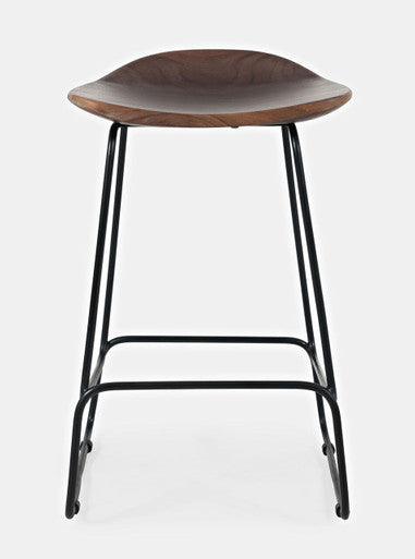 Nature's Edge Solid Acacia Counter Height Backless Stools - Set of 2