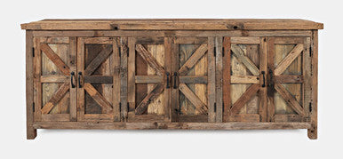 Eden Prairie Rustic Reclaimed Wood 84" Accent Cabinet