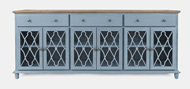 Aurora Hills Country Wire-Brushed 6 Door Accent Chest