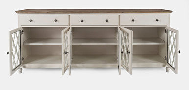 Aurora Hills Country Wire-Brushed 6 Door Accent Chest