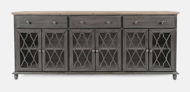 Aurora Hills Country Wire-Brushed 6 Door Accent Chest