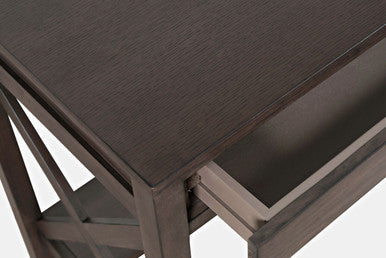 Compact Desk with Built-In USB Ports and Power Outlets