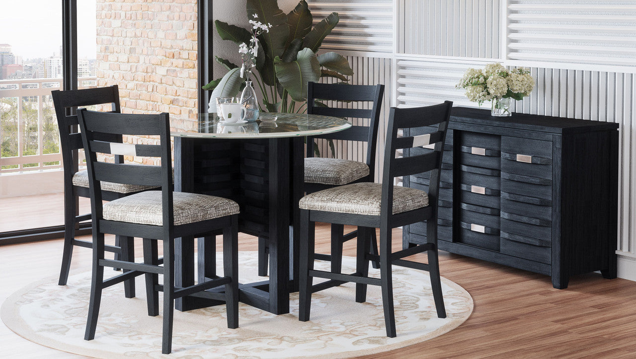 Sarasota Ladderback Upholstered Counter Stool (Set of 2)