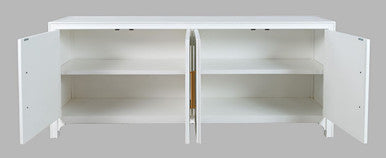 Urban Mid-Century Chevron Four-Door 79" Accent Cabinet
