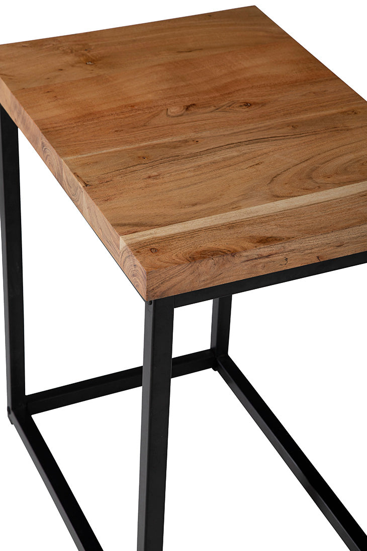 16" Solid Acacia Wood Chairside End Table