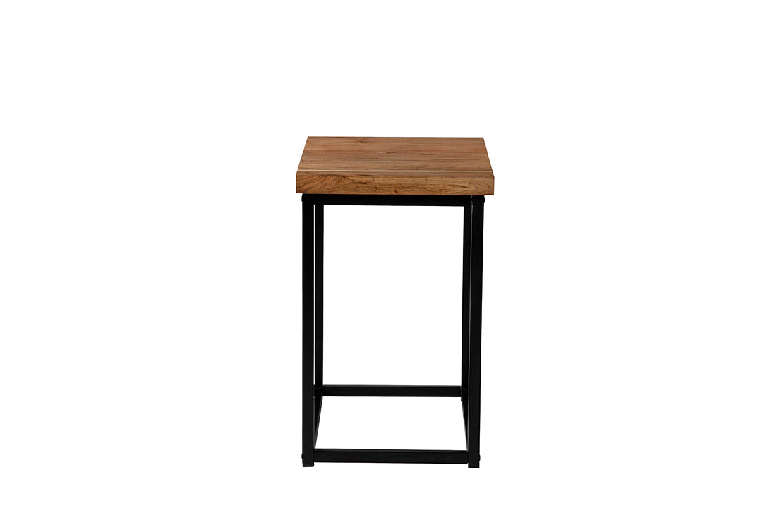 16" Solid Acacia Wood Chairside End Table