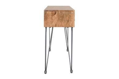 Country Side Solid Wood Sofa Table with Apothecary Drawers