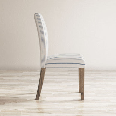 Wire-Brushed Upholstered Parsons Dining Chair (Set of 2)