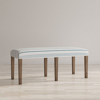 Tidal Dawn 46" Wire-Brushed Upholstered Dining Bench