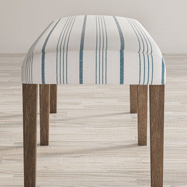 Tidal Dawn 46" Wire-Brushed Upholstered Dining Bench