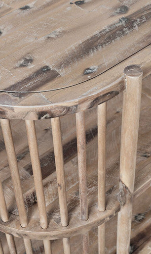 Frenzy Mid-Century Modern 54" Open Storage Accent Cabinet