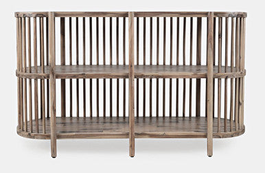 Frenzy Mid-Century Modern 54" Open Storage Accent Cabinet