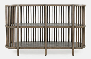 Frenzy Mid-Century Modern 54" Open Storage Accent Cabinet