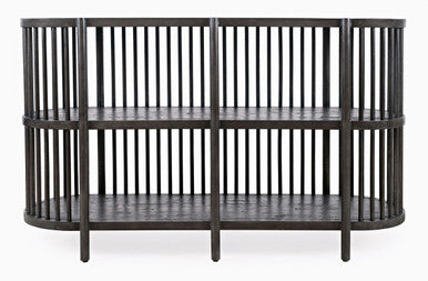 Frenzy Mid-Century Modern 54" Open Storage Accent Cabinet