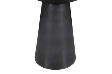 Marble and Iron 15" Round Pedestal Chair Side End Table