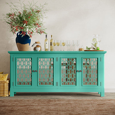 Bella 69" Luxury Mirrored Sideboard Storage Cabinet