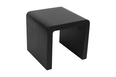 Manhattan Solid Wood Square Waterfall Curved End Table