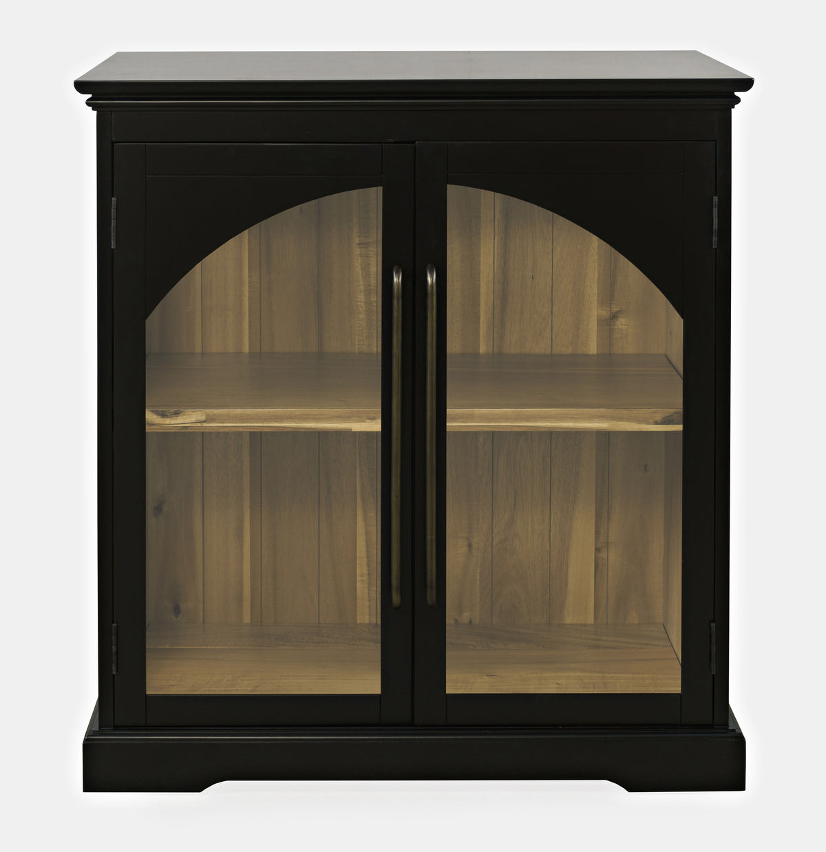 33-Inch Accent Storage Cabinet – Gothic Arch Glass Doors, Adjustable Shelf