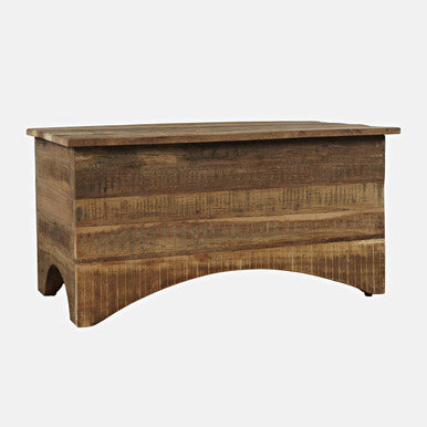 36" Rustic Reclaimed Solid Wood Storage Chest Cabinet