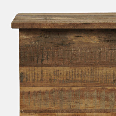 36" Rustic Reclaimed Solid Wood Storage Chest Cabinet