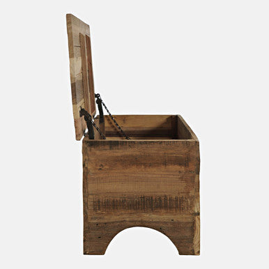 36" Rustic Reclaimed Solid Wood Storage Chest Cabinet